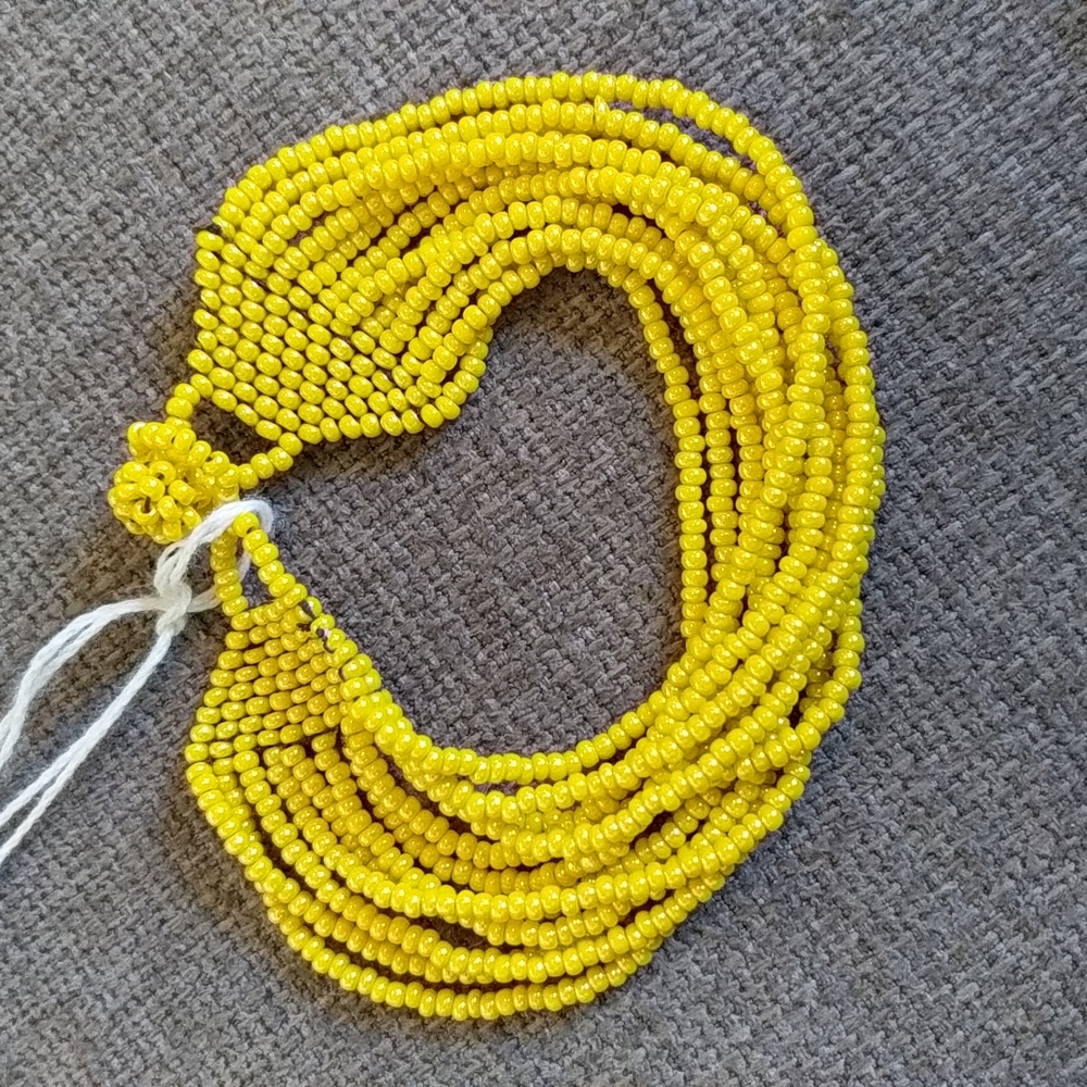 Yellow beaded bracelet from Guatemala